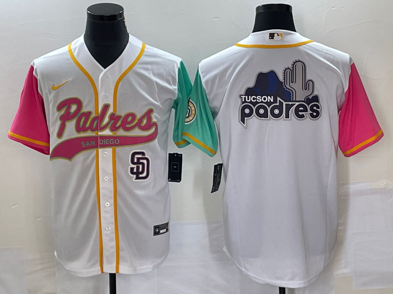 Men's San Diego Padres White Team Big Logo City Connect Cool Base With Patch Stitched Baseball Jersey Men's San Diego Padres White Team Big Logo City Connect Cool Base With Patch Stitched Baseball Jersey